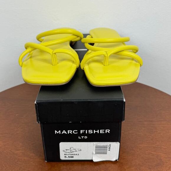 New Marc Fisher LTD Fiada Sandal in Yellow Women's Size 5.5 - Picture 8 of 8